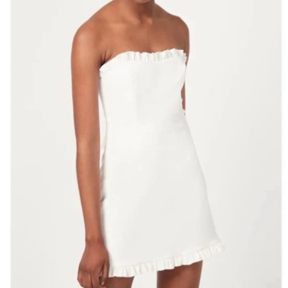 French connection strapless ruffle dress